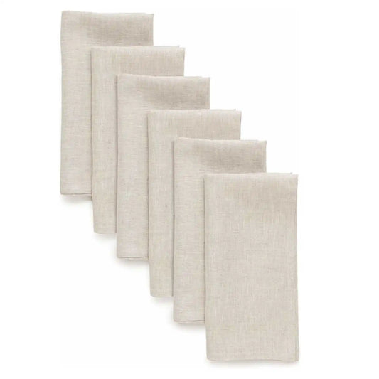 Servilletas de lino en tono natural