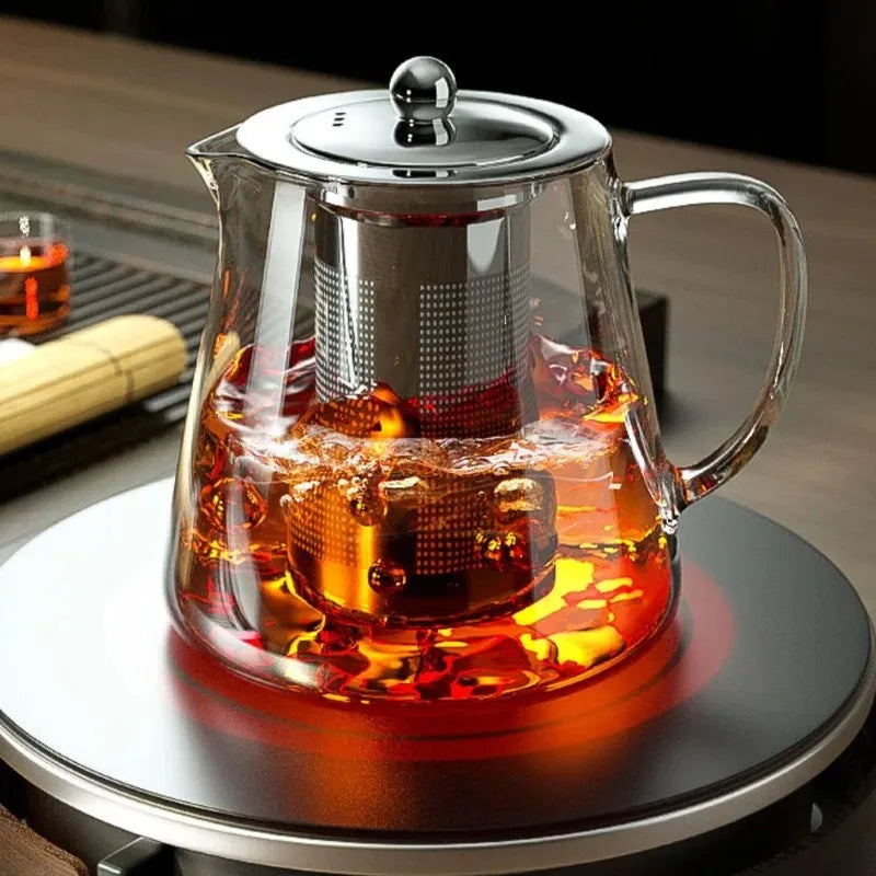 Tetera de cristal con infusor